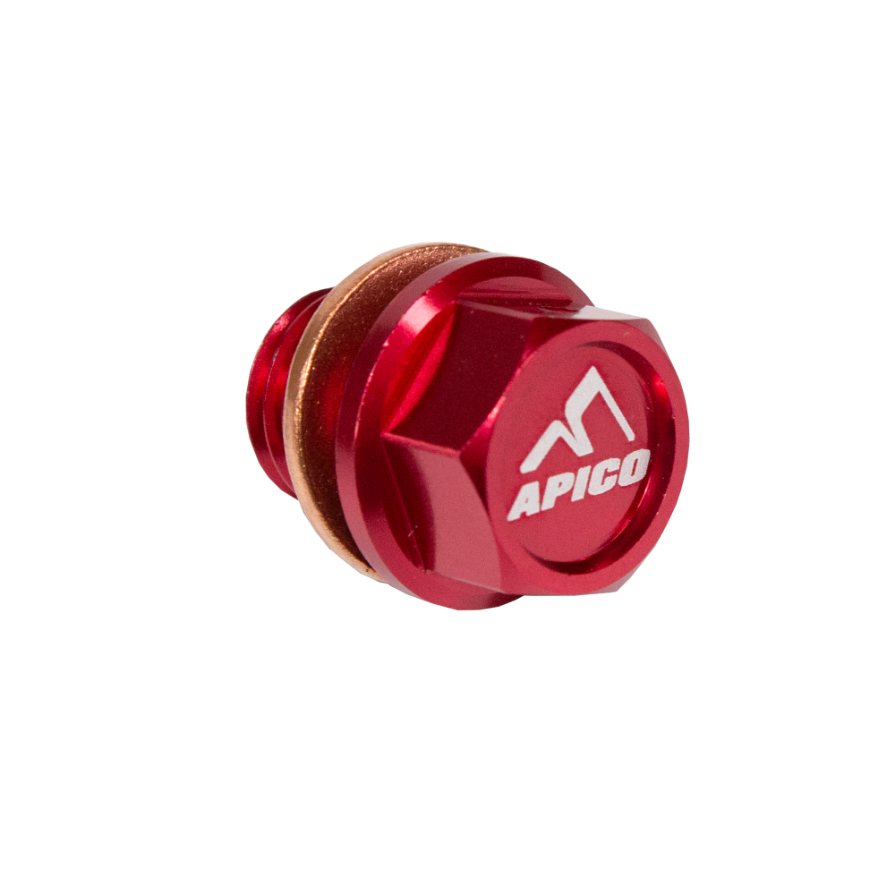 Apico Magnetic Sump Bolt KTM/HQV/GAS SX/SX-F/EXC/EXC-F/TC/TE/FC/FE/MC/EC ALL Red