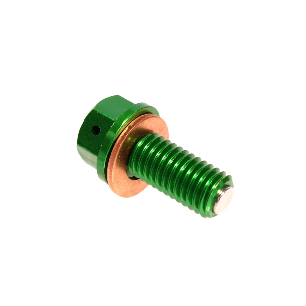 Apico Magnetic Sump Bolt KAWASAKI KX450F 06-15, KLX450R 08-15 Green