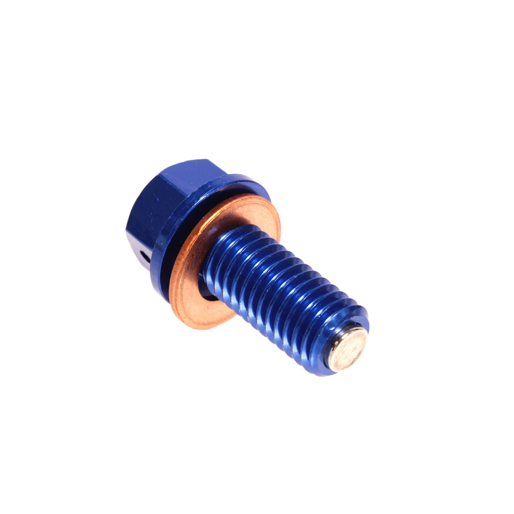 Apico Magnetic Sump Bolt KAWASAKI KX450F 06-15, KLX450R 08-15 Blue