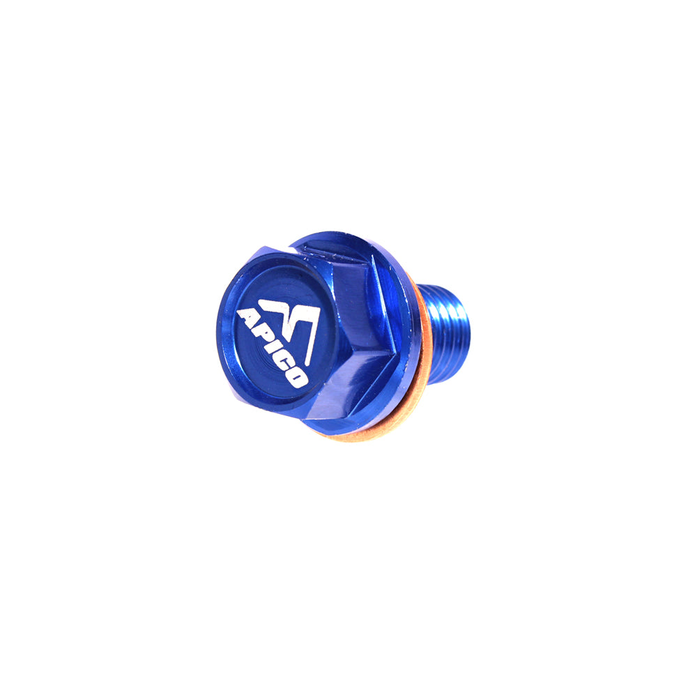Apico Magnetic Sump Bolt KAWASAKI KX250F 21-25, KX450F 19-25, KX250XC/450XC 21-25 Blue