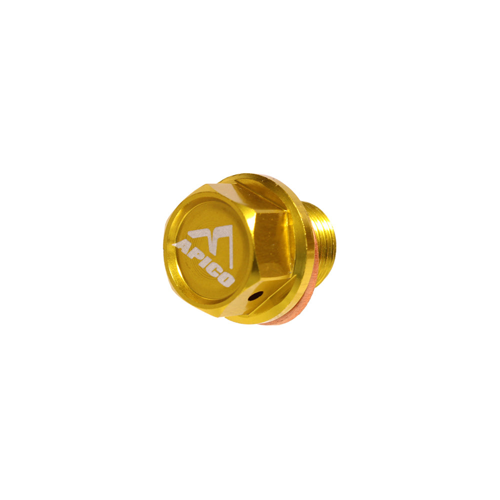 Apico Magnetic Sump Bolt SUZUKI RM125-250 01-08, RM-Z250 07-12 Yellow