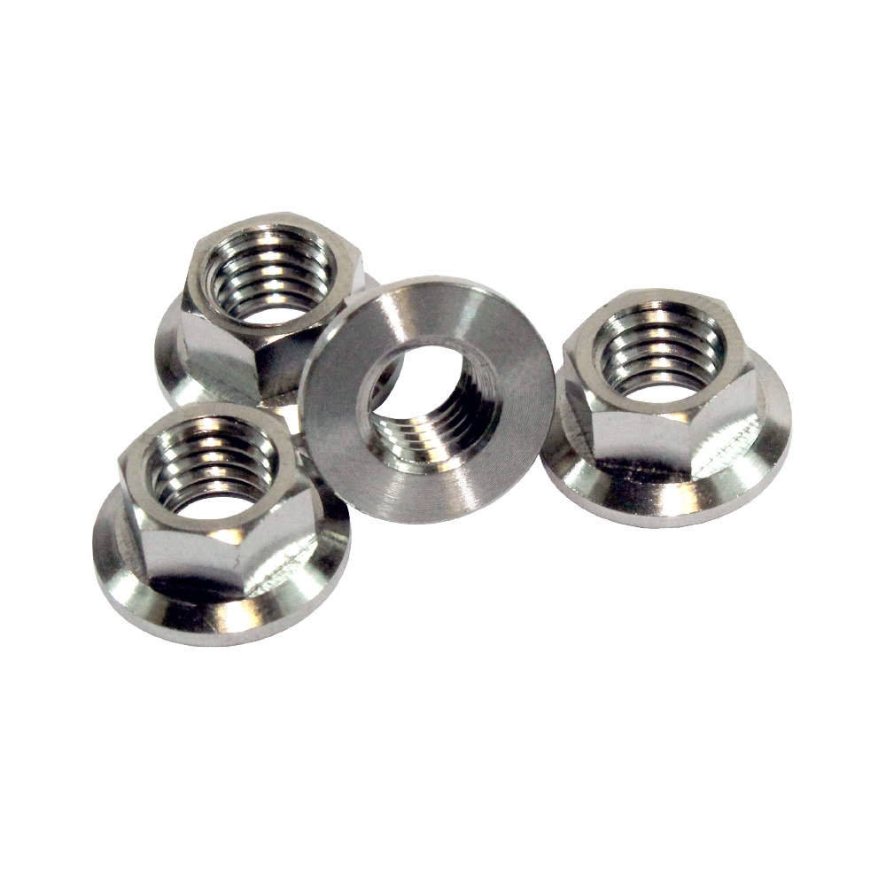 Apico Titanium HEX HEAD FLANGE NUT M8 10mm Socket 4pk