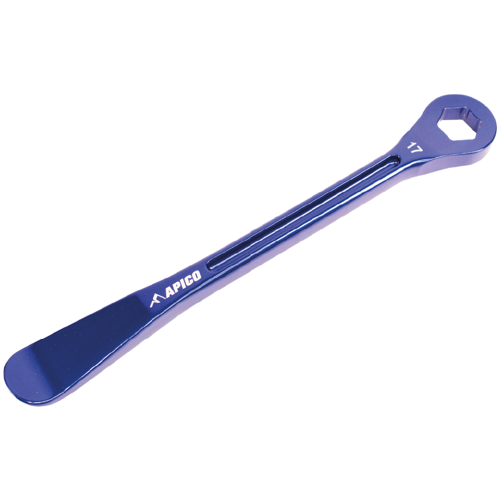 Apico Tyre Lever & Axle Wrench Combination Tool CNC Alloy 17mm Blue