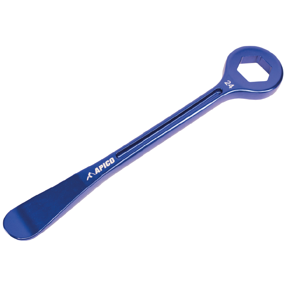 Apico Tyre Lever & Axle Wrench Combination Tool CNC Alloy 24mm Blue