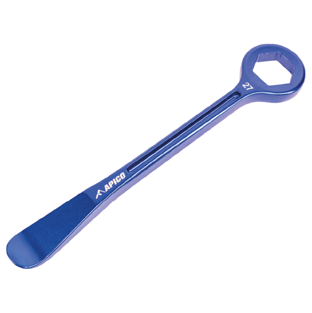Apico Tyre Lever & Axle Wrench Combination Tool CNC Alloy 27mm Blue
