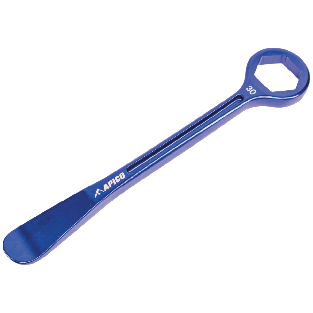 Apico Tyre Lever & Axle Wrench Combination Tool CNC Alloy 30mm Blue