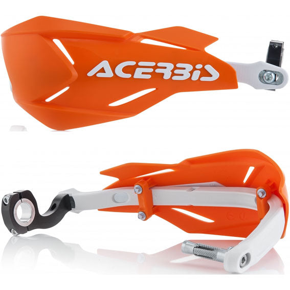 Acerbis X-Factory Handguards Complete with fitting kit Orange/White