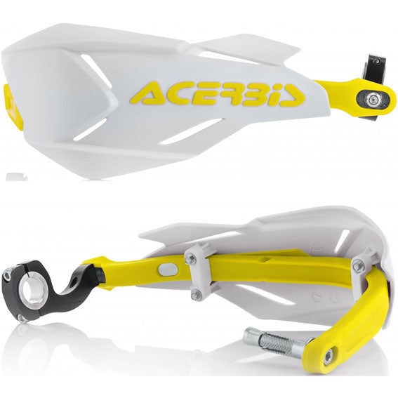 Acerbis X-Factory Handguards Complete with fitting kit White/Yellow