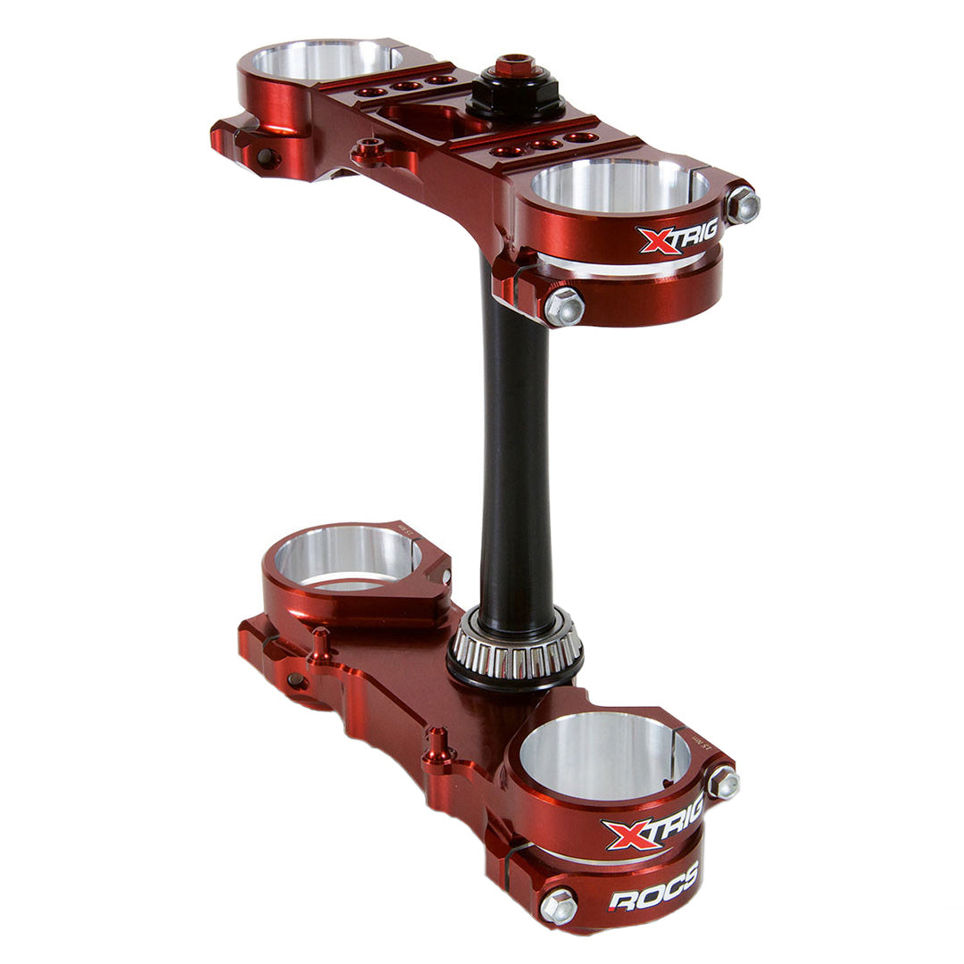 Xtrig Rocs Pro Triple Clamps Brown Yamaha YZ125 2T 06-23 Fantic XX125 21-23 (OS 25-23mm)