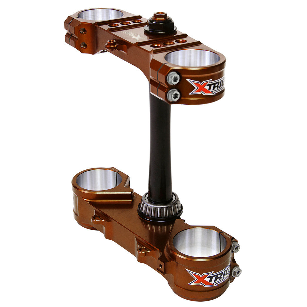 Xtrig Rocs Pro Triple Clamps Brown KTM SX/SXF/EXC 13-22 Husqvarna TC/FC/TE/FE 14-23 Gas Gas MC/EN 21-23 (OS 20-22mm)