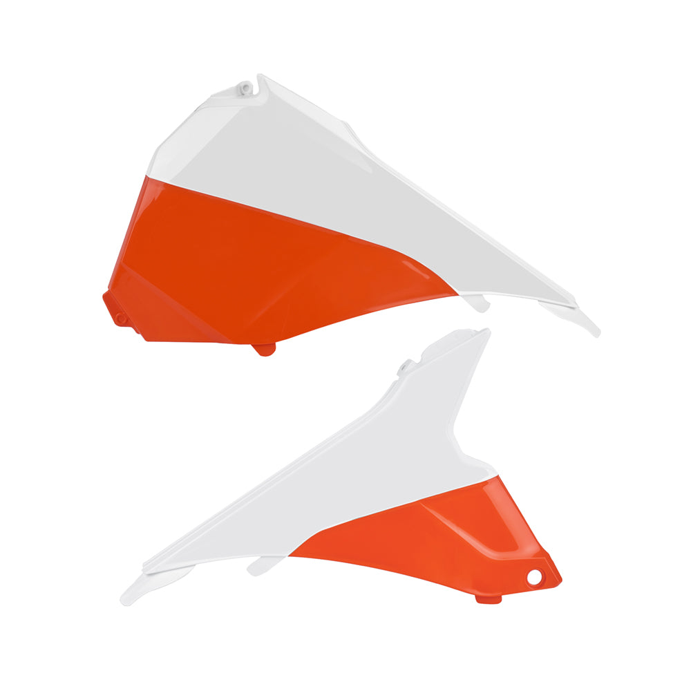 Polisport Air Filter Box Cover KTM SX-F 250/350/450 13-15, SX125/150/250 13-15,SX250 2016, XC/XC-F 13-16 White/Orange