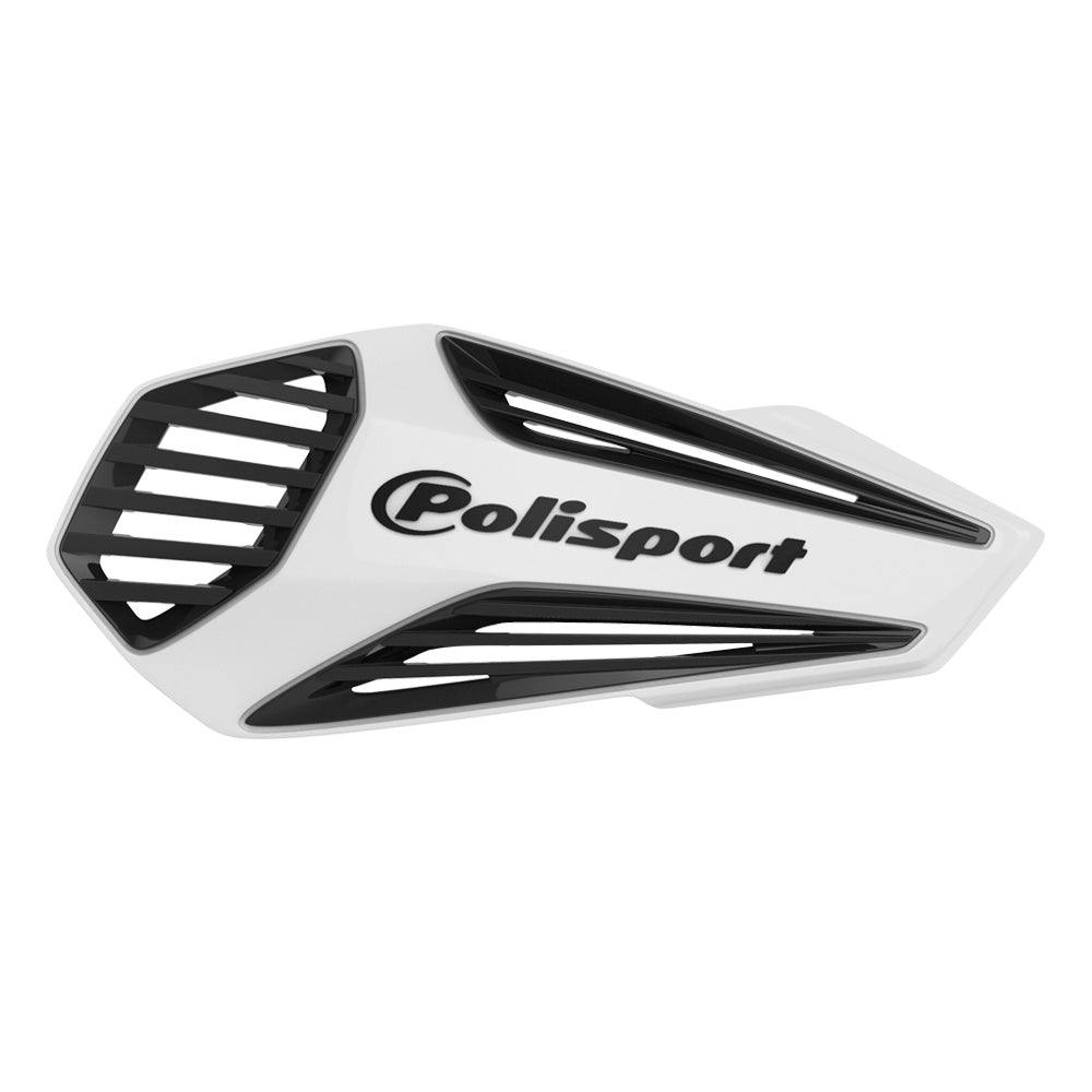 Polisport MX Air Hand Guard with universal Fitting Kit White/Black