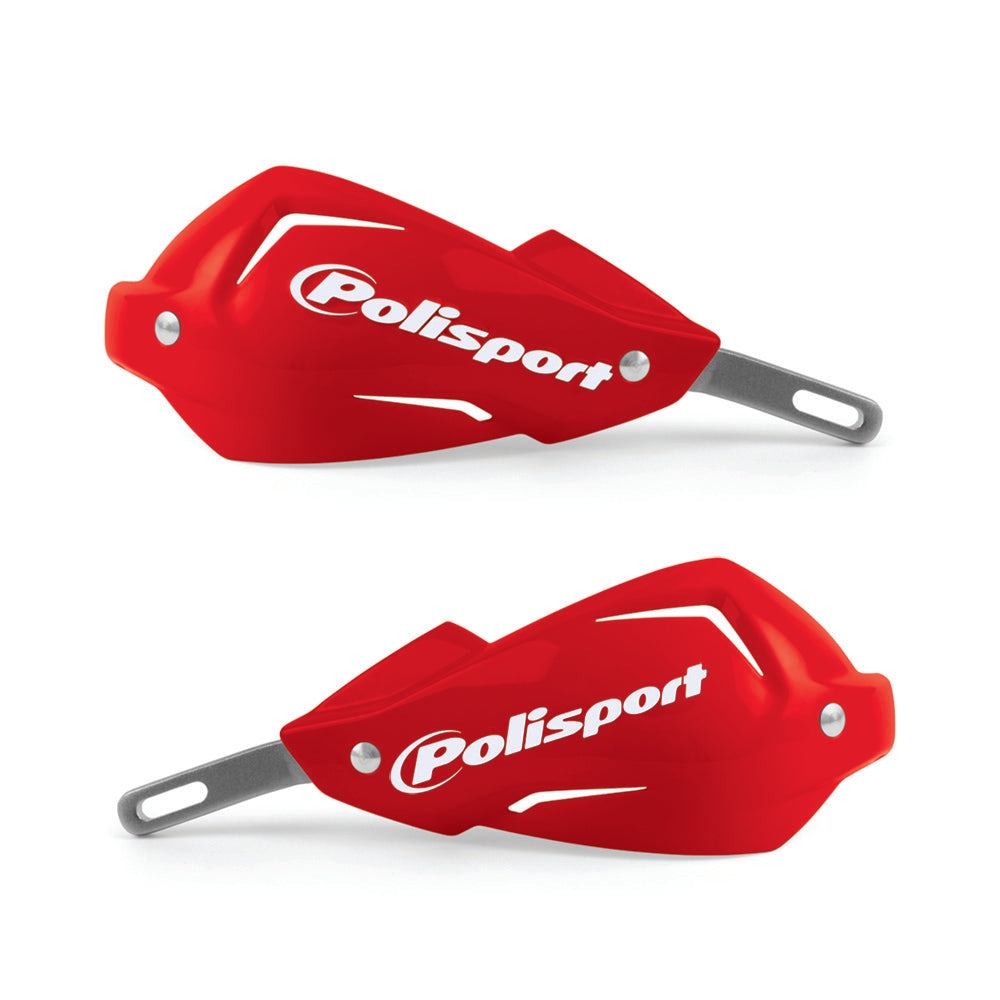 Polisport Touquet Hand Guards with Fitting Kit Red