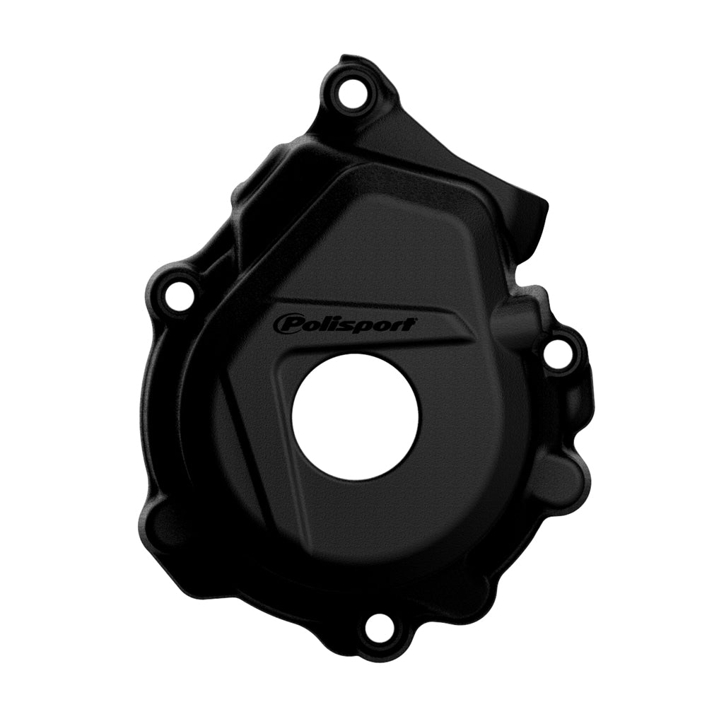 Polisport Ignition Cover Protector KTM/HQV/GAS SX-F250-350 16-22, FC250-350 16-22, MC250F-350F 21-23 Black