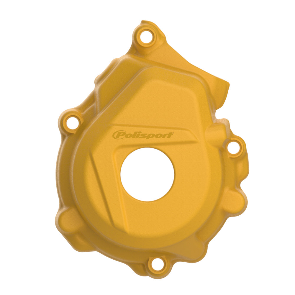 Polisport Ignition Cover Protector KTM/HQV/GAS SX-F250-350 16-22, FC250-350 16-22, MC250F-350F 21-23 Yellow