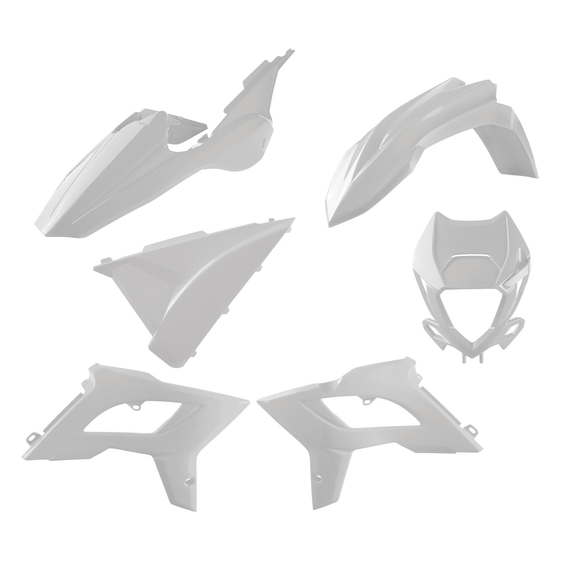 Polisport Plastic Kit BETA 125-480RR 2T+4T 18-19 Restyle Kit (22 Shape) White