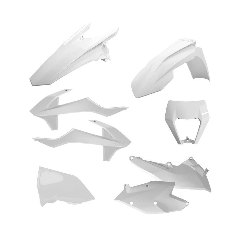 Polisport Plastic Kit Enduro KTM EXC/EXC-F 17-19 White
