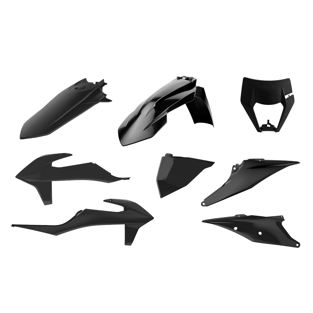 Polisport Plastic Kit Enduro EXC/EXC-F 20-23 Black