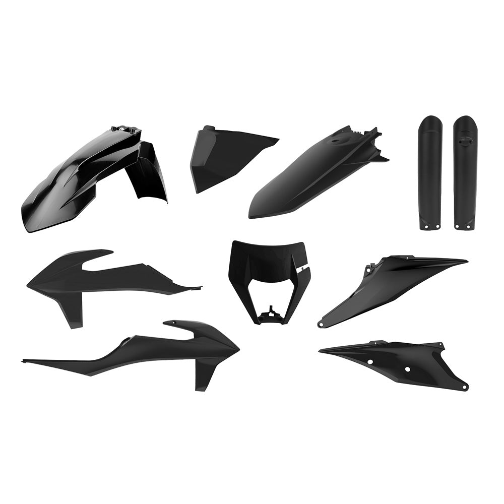 Polisport Plastic Kit KTM EXC/EXC-F 20-23 Inc Fork Guards Black