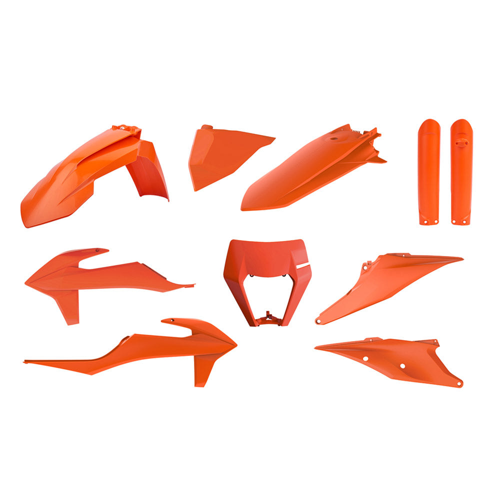 Polisport Plastic Kit Enduro EXC/EXC-F 20-23 Inc Fork Guards Orange