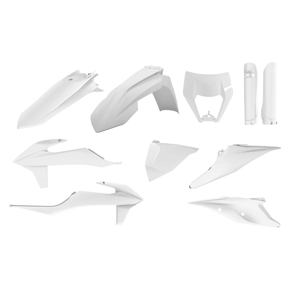 Polisport Plastic Kit Enduro KTM EXC/EXC-F 20-23 Inc Fork Guards White