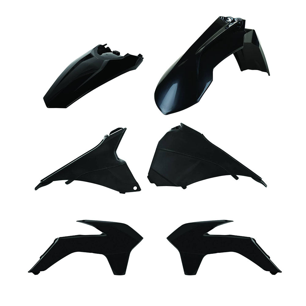 Polisport Plastic Kit Enduro KTM EXC/EXC-F 14-16 Black
