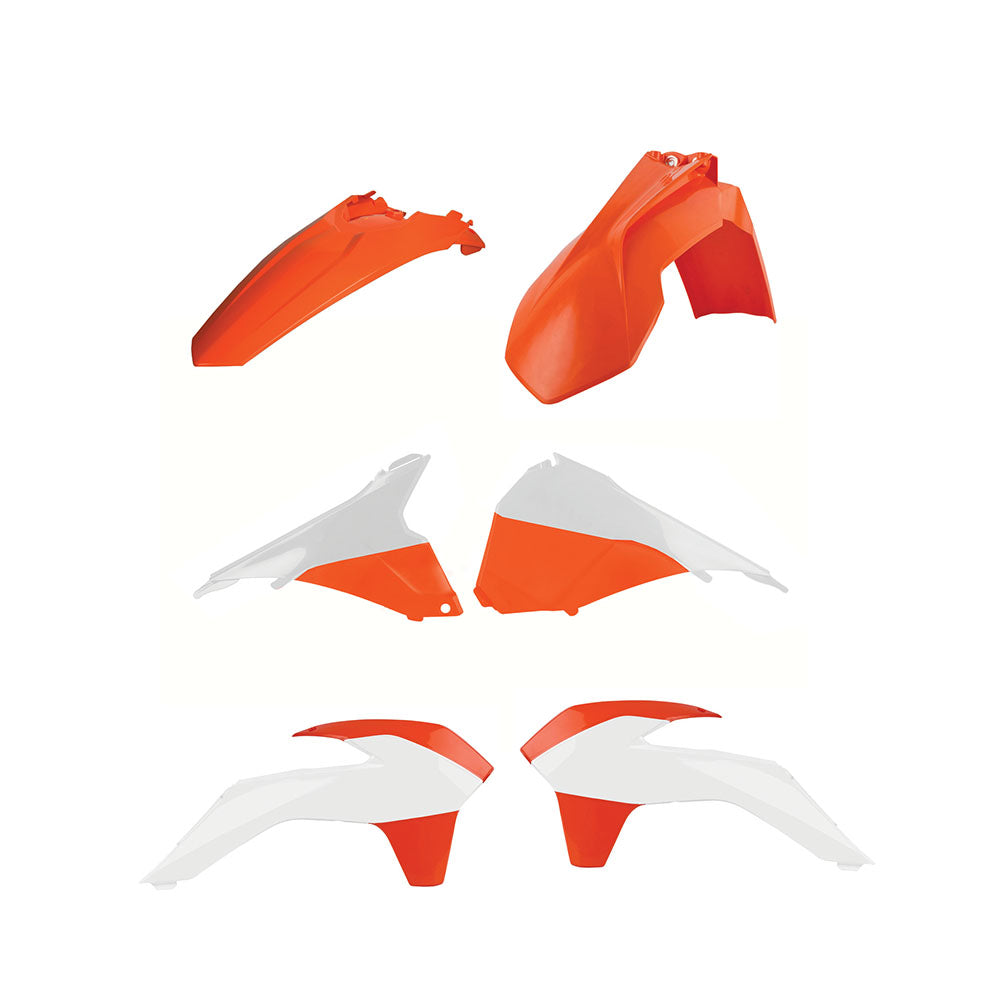 Polisport Plastic Kit Enduro KTM EXC/EXC-F 14-16 Orange/White (OEM 2015)