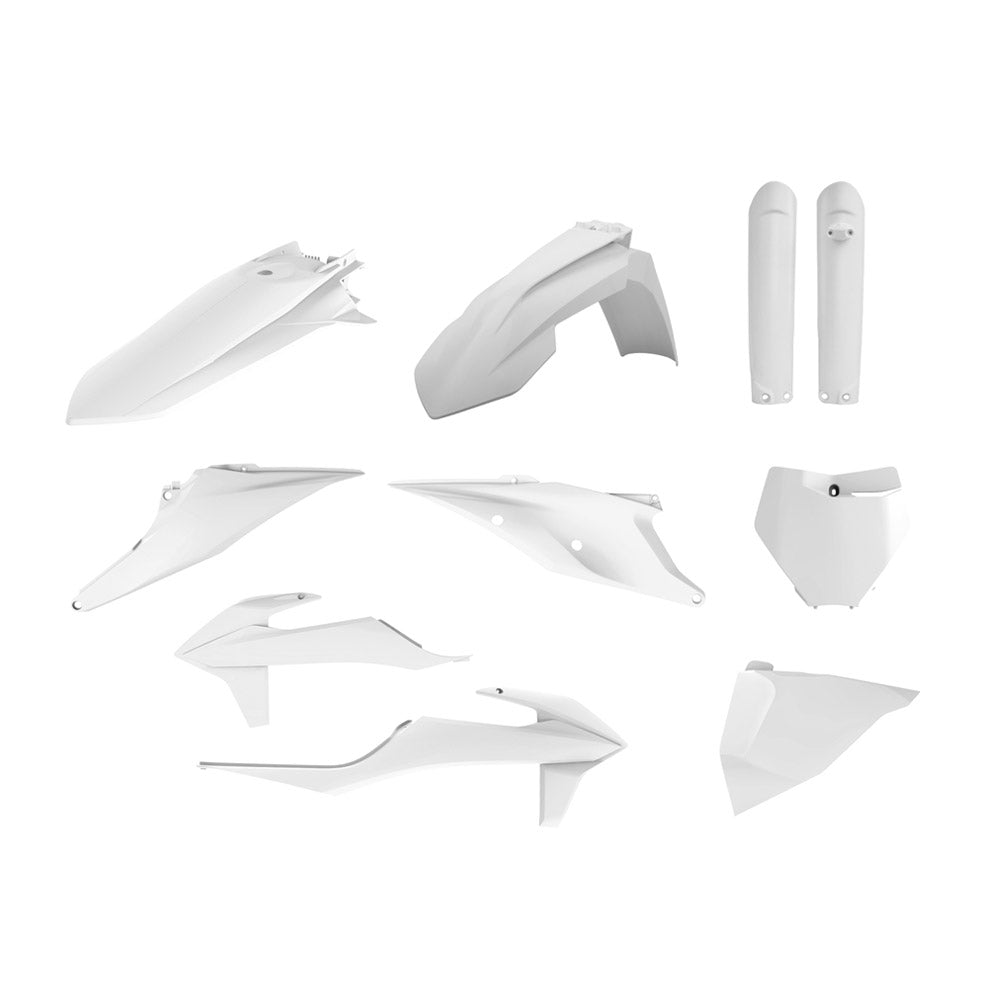 Polisport Plastic Kit KTM SX/SX-F/XC/XC-F 19-22 Inc Fork Guards White