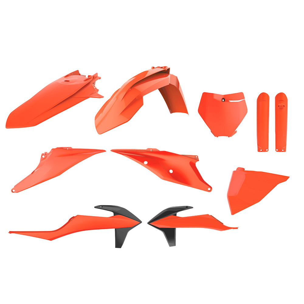 Polisport Plastic Kit KTM SX/SX-F/XC/XC-F 19-22 Inc Fork Guards Fluo Orange