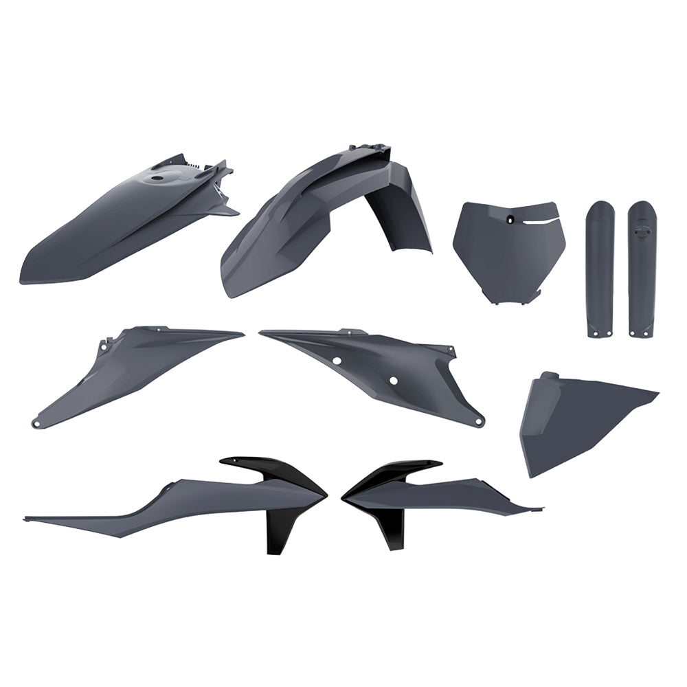 Polisport Plastic Kit KTM SX/SX-F/XC/XC-F 19-22 Inc Fork Guards Nardo Grey