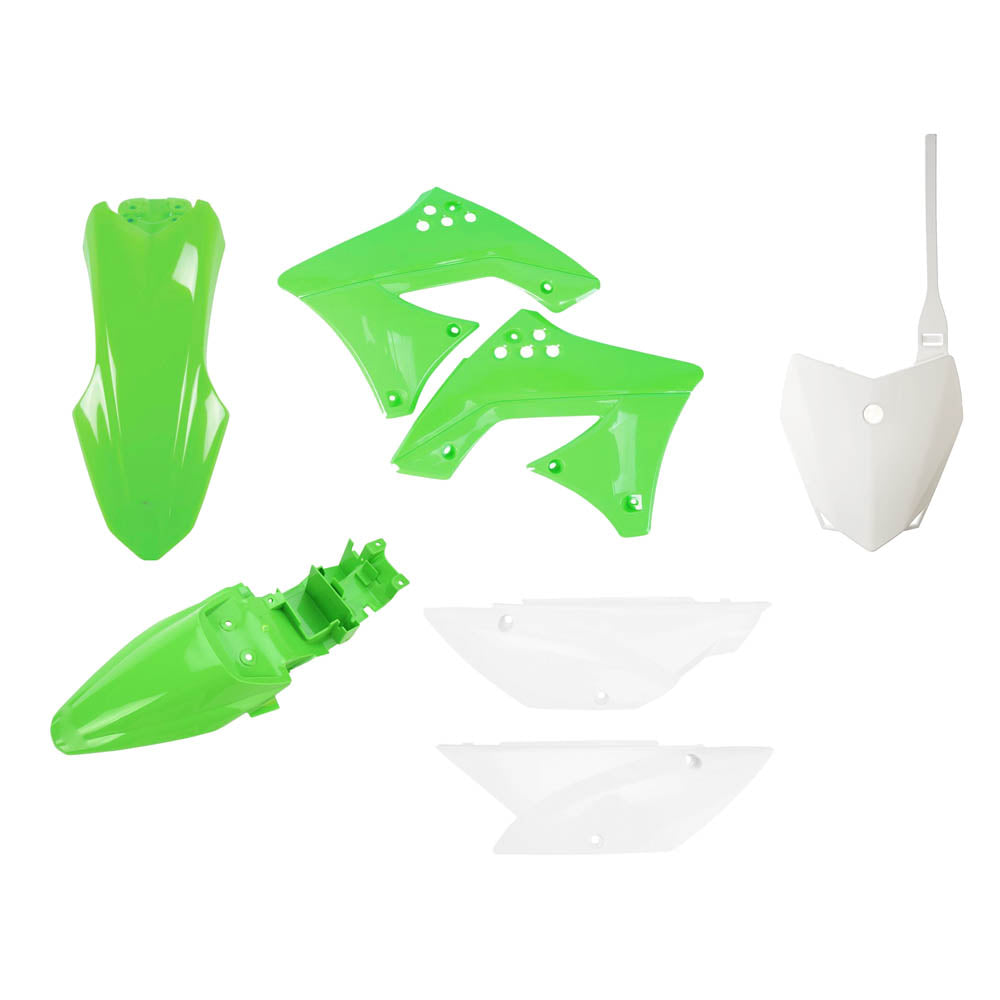 Polisport Plastic Kit KAWASAKI KLX110 10-23 Green/White