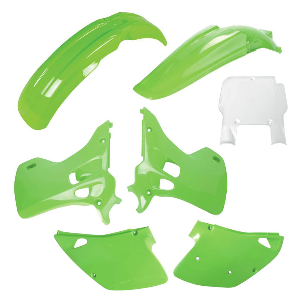 Polisport Plastic Kit KAWASAKI KX125-250 1992 Green/White