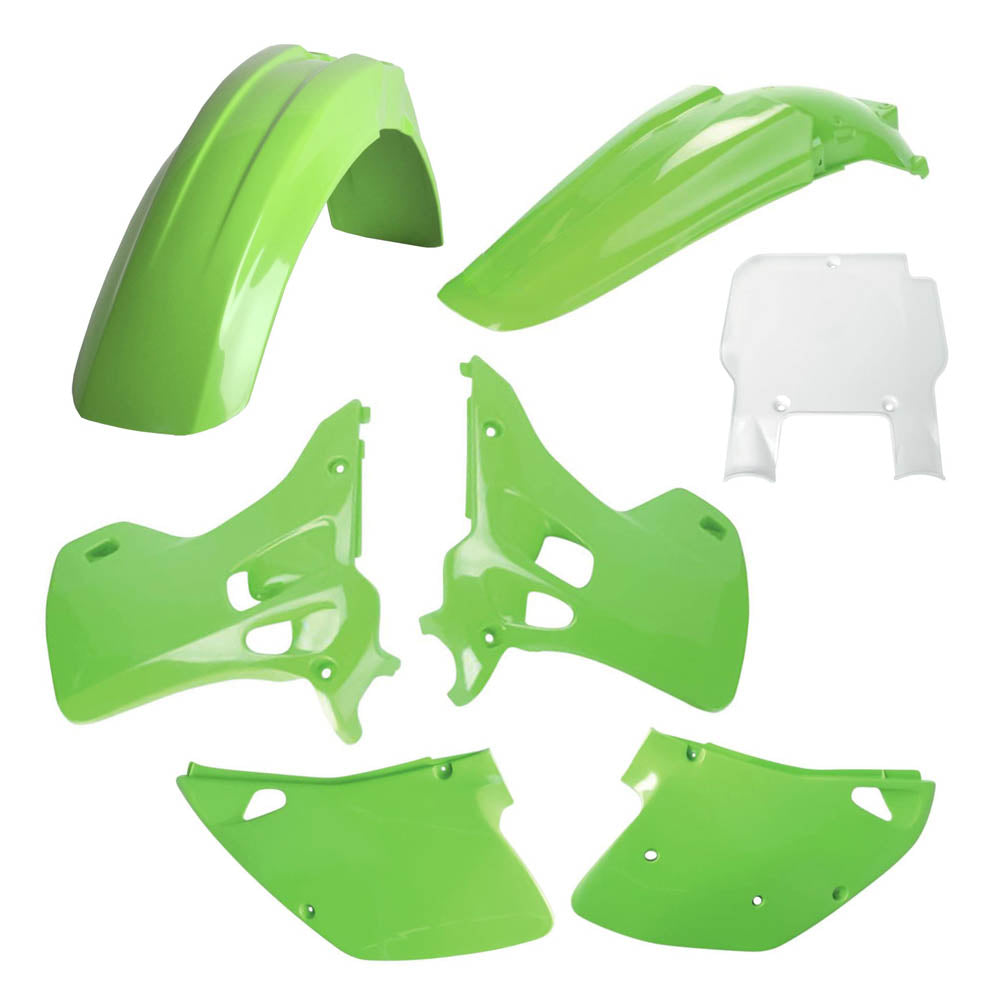 Polisport Plastic Kit KAWASAKI KX125-250 1993 Green/White
