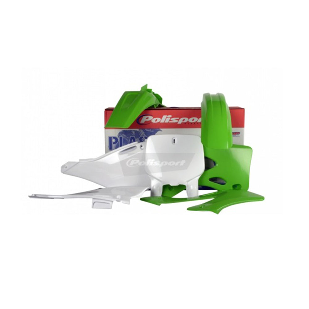 Polisport Plastic Kit KAWASAKI KX125-250 99-02 Green/White