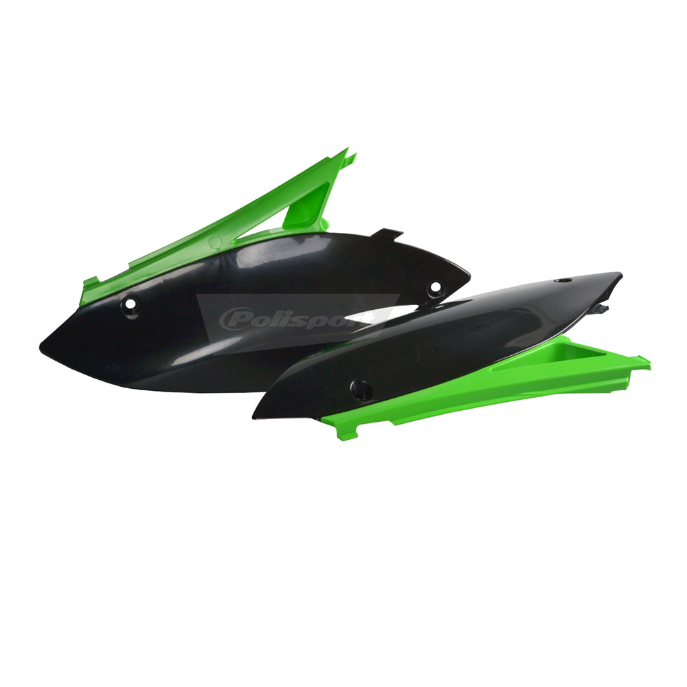 Polisport Side Panels KAWASAKI KX250F 09-12, KX450F 09-11 Green/Back