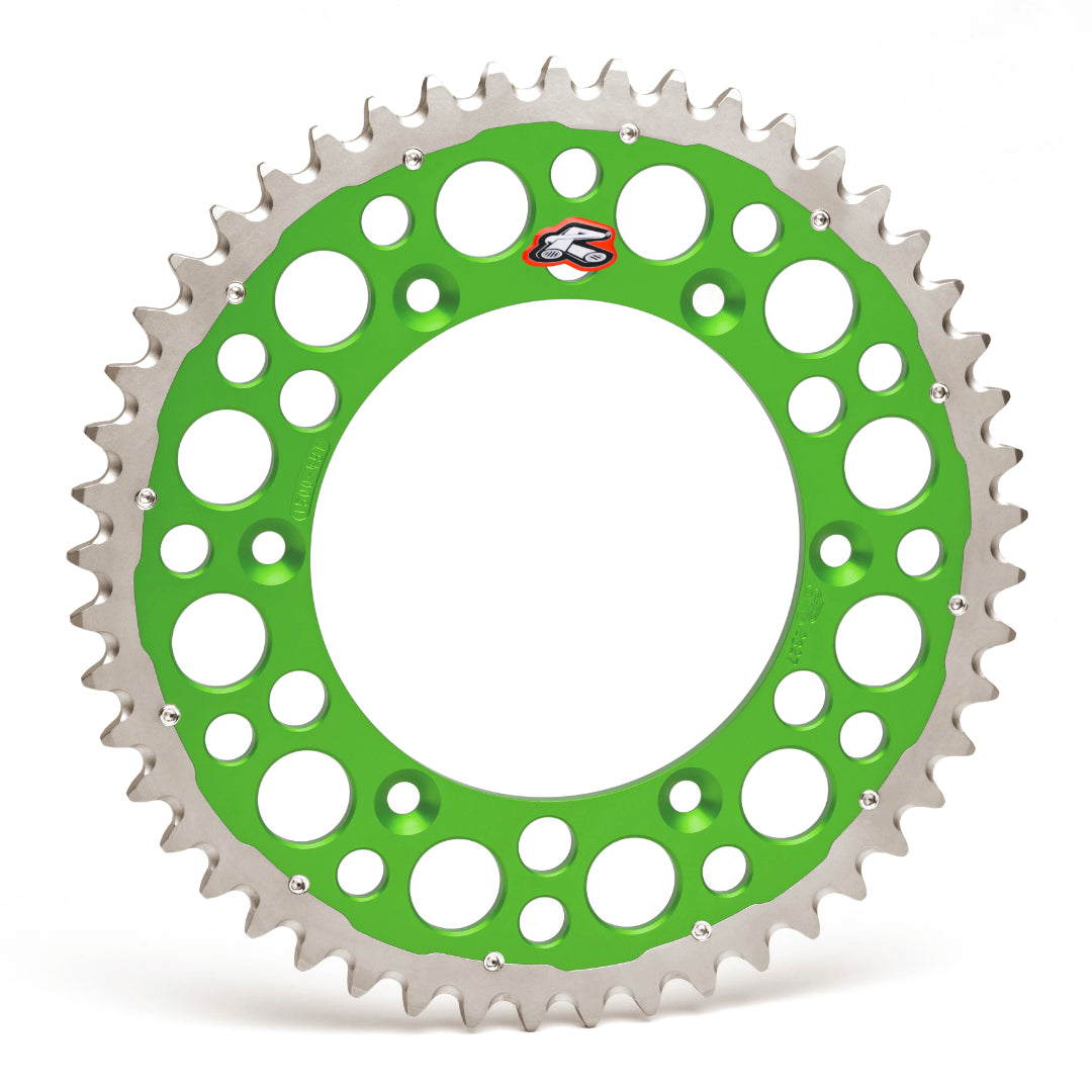 Renthal Twinring Rear Sprocket Kawasaki KX125/250 80-08, KX250F/450F 04-26F Green