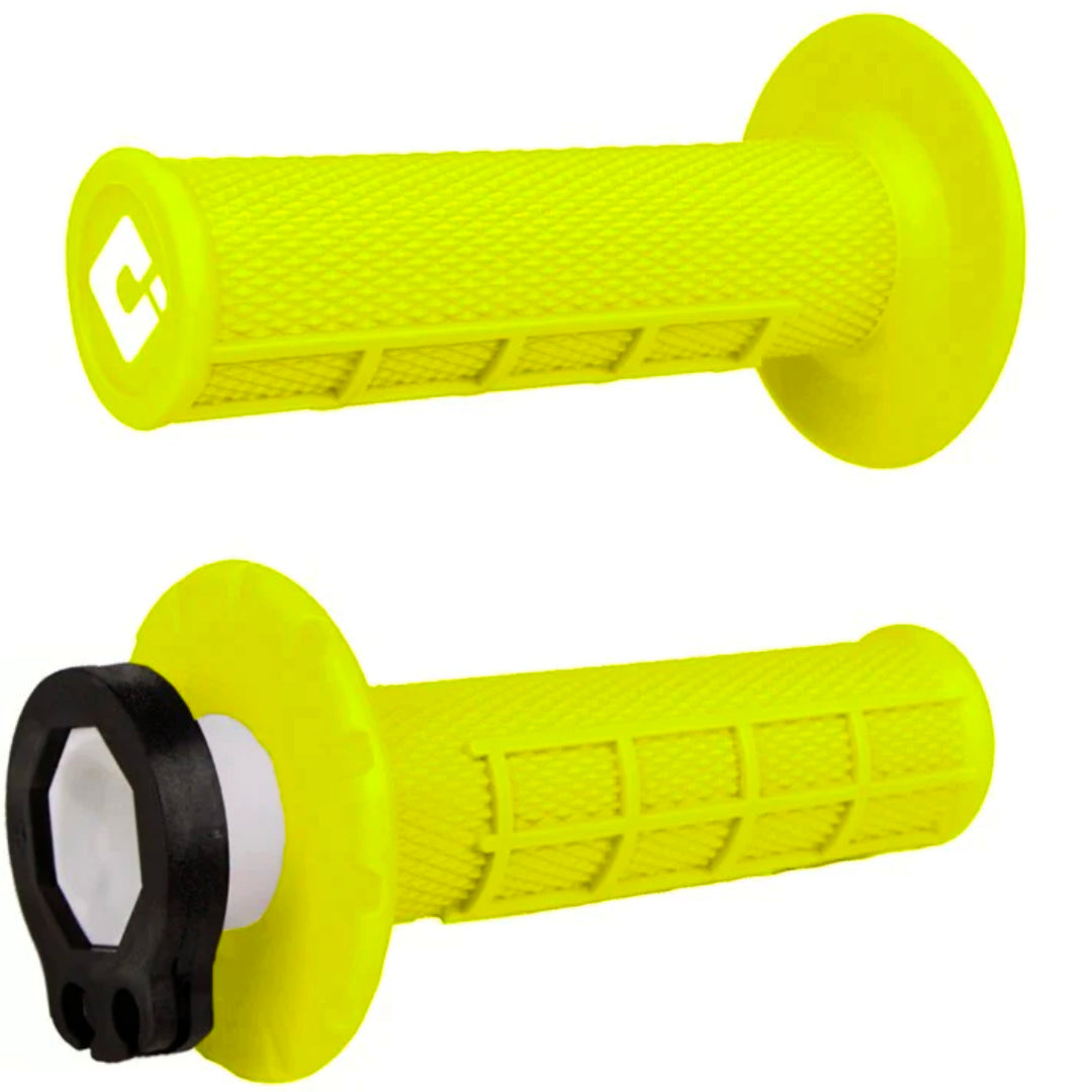 ODI Lock-On Grips Half Waffle Flo Yellow