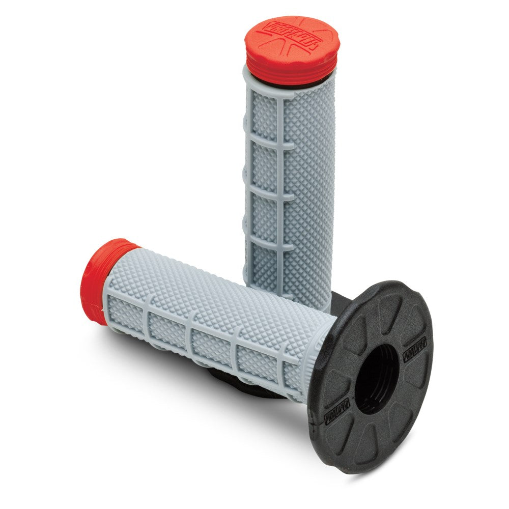 Pro Taper Grips MX Tri Density Half Waffle Red