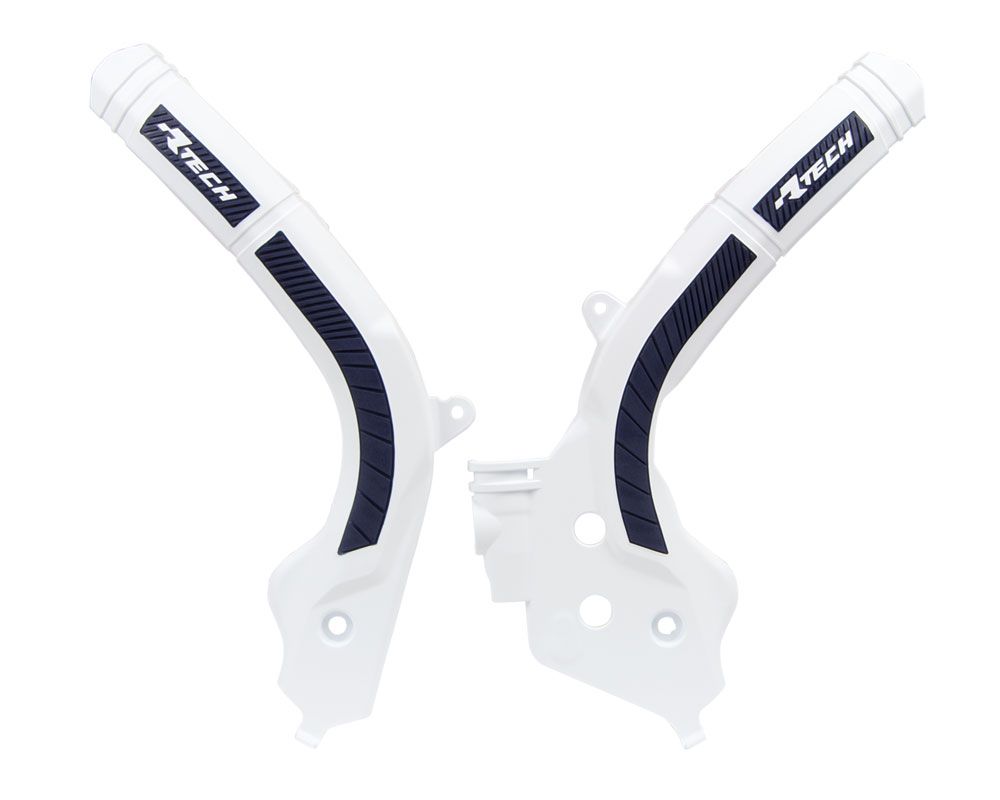 Rtech Frame Protectors Husqvarna TC125 16-21 TC250 17-21 FC250-450 16-21 TE/FE 17-21 White/Black