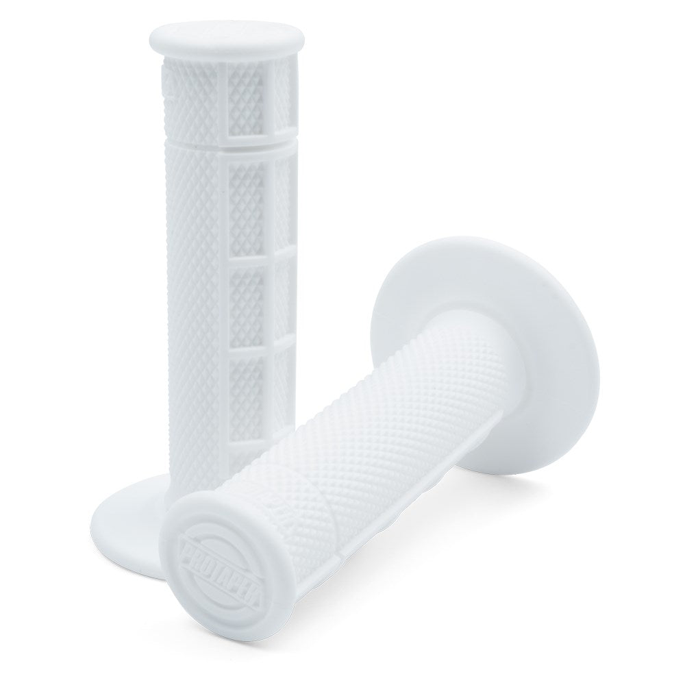 Pro Taper Grips Single Density Race Cut Half Waffle White