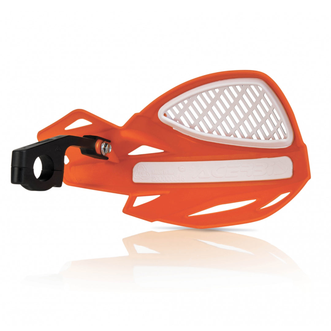 Acerbis Uniko Vented MX Handguards Orange/White