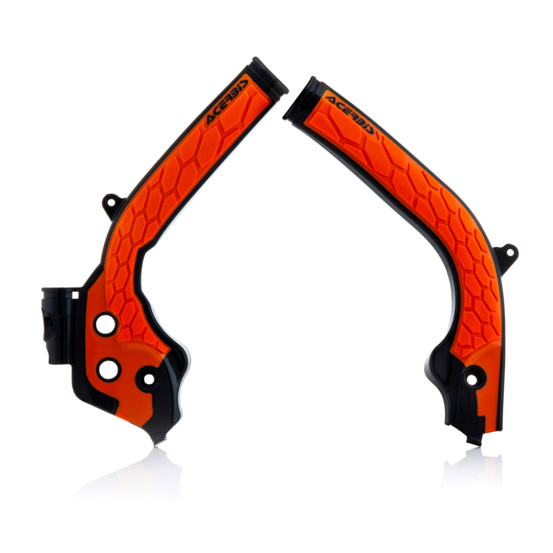 Acerbis X-Grip Frame Guards KTM SX 125/150 SXF 250/350/450 16-18 EXC/EXC-F 17-19, HUSKY TC 125 FC 250/350/450 16-18 TE/FE 17-19 Black/Orange