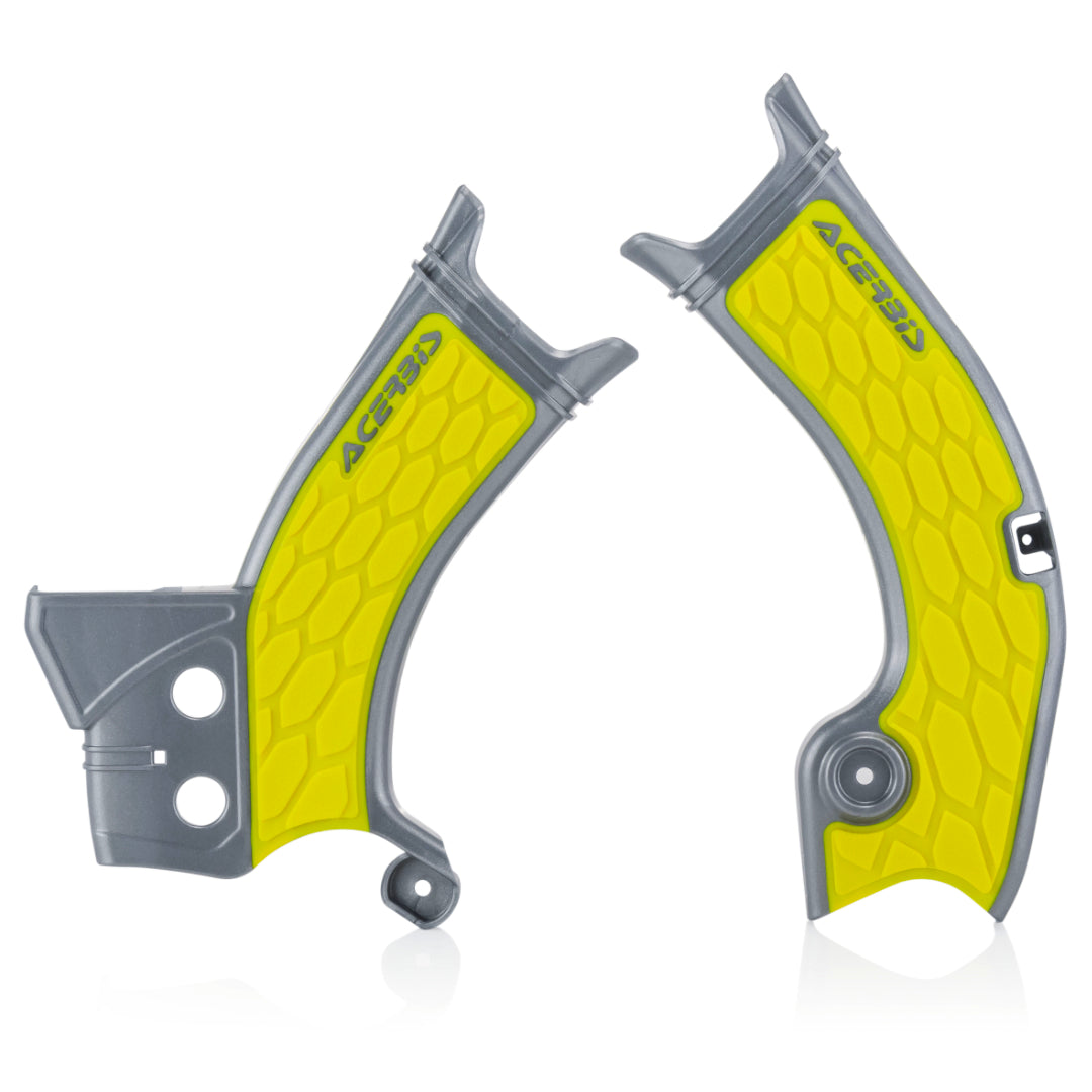 Acerbis X-Grip Frame Guards SUZUKI RMZ 450  2018-2023, RMZ 250 19-23 Grey/Yellow