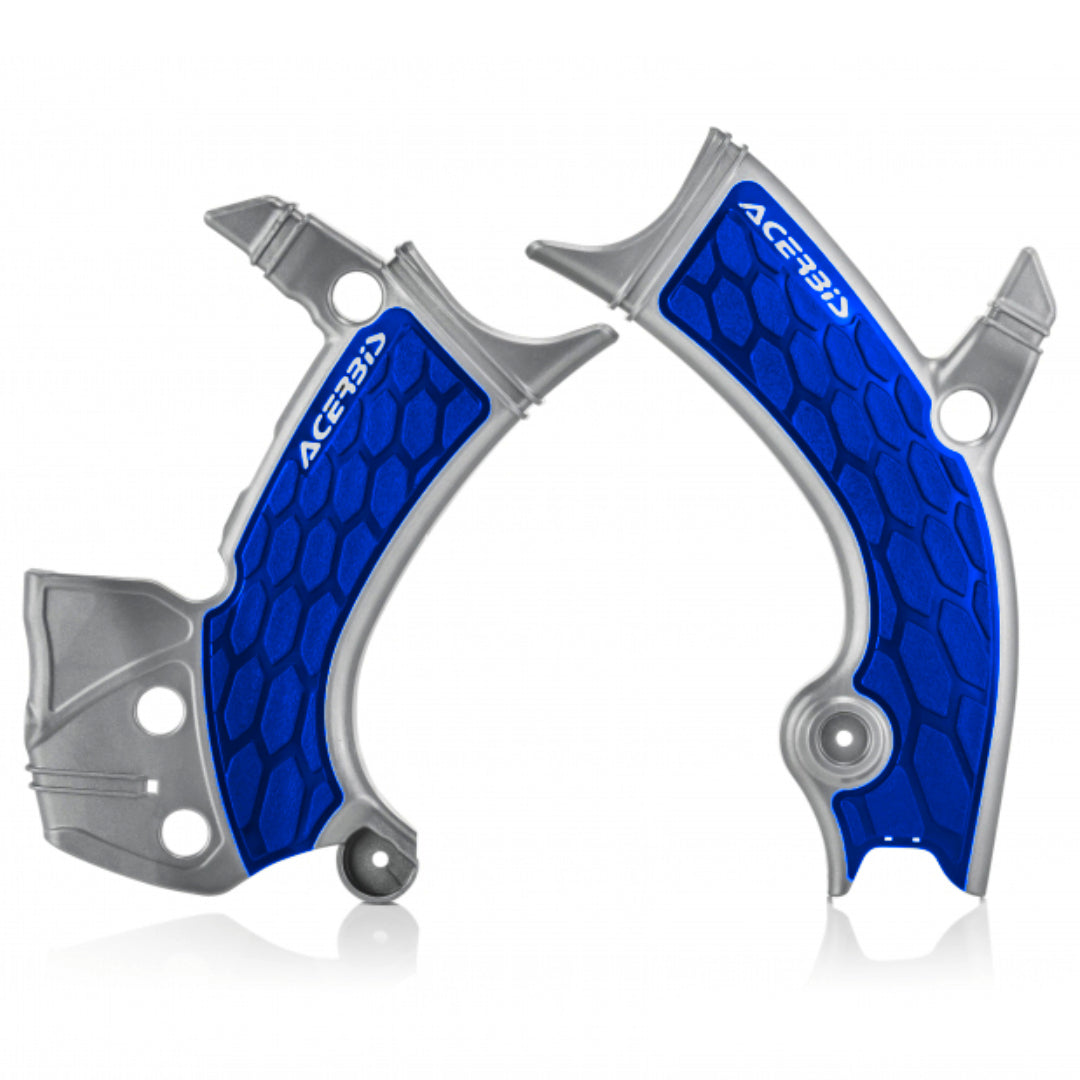 Acerbis X-Grip Frame Guards YAMAHA YZF 450 18-22, YZF 250 19-23 Silver/Blue