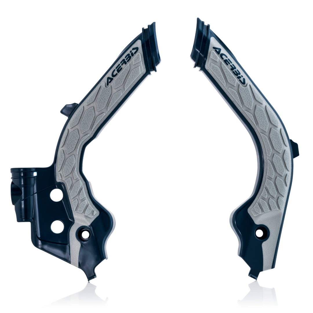 Acerbis X-Grip Frame Guards HUSKY TC/FC 125-19-23 TE/FE 19-23, GAS GAS MC 21-23 EC/EX 21-23 Blue/Grey