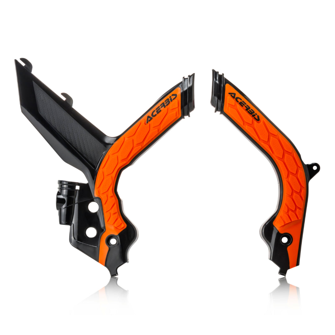Acerbis X-Grip Frame Guards KTM EXC/EXC-F 2020-2023 Black/Orange