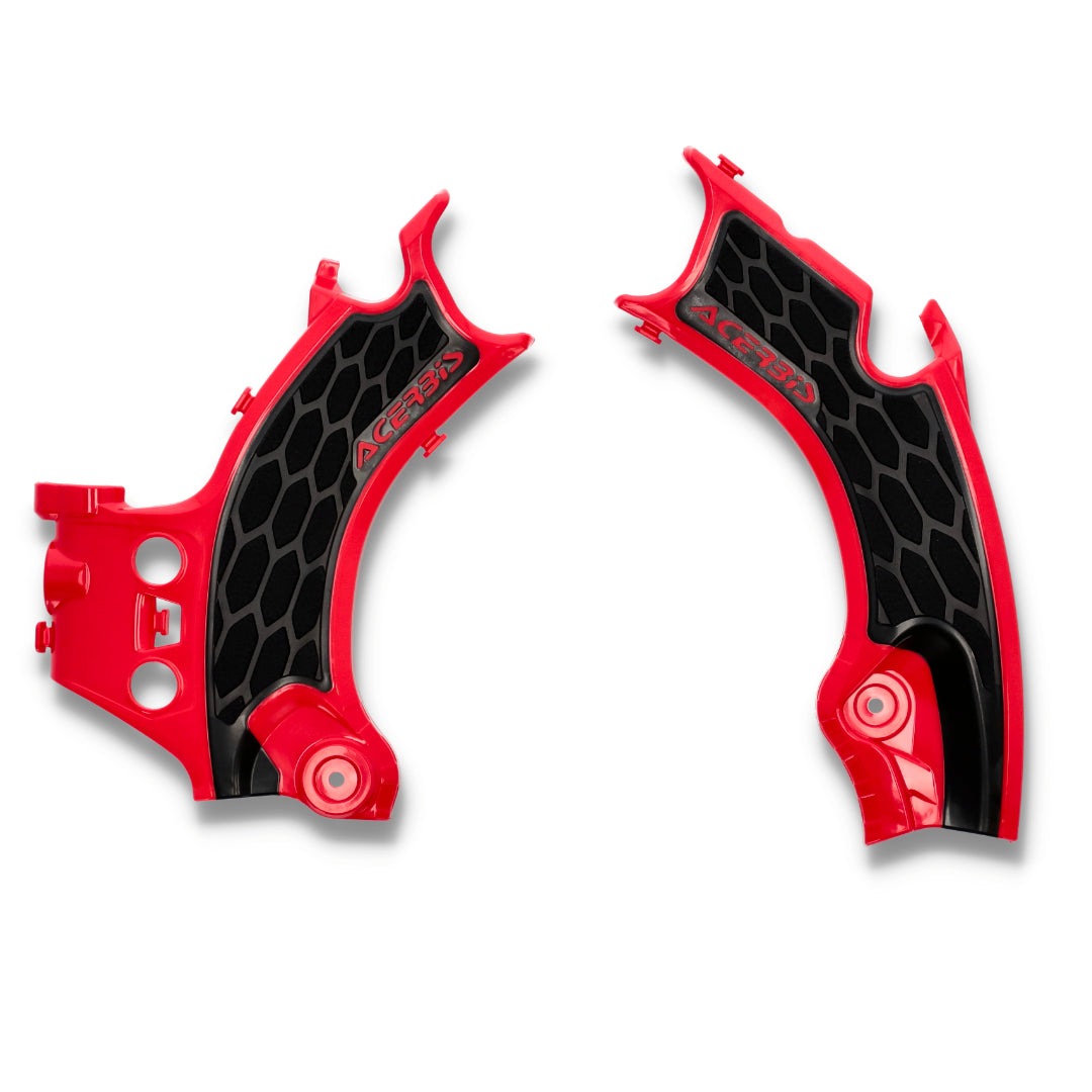 Acerbis X-Grip Frame Guards HONDA CRF 450 R/RX 21-24, CRF 250 R/RX 22-24, CRF 300 RX 22-24 Red/Black