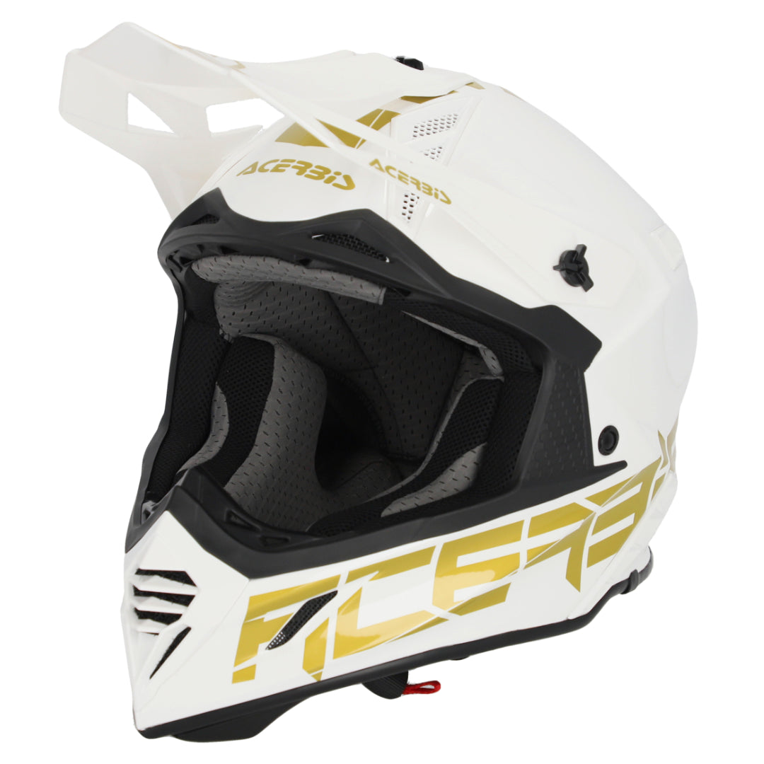 Acerbis X-Track MX Helmet Glossy White/Gold