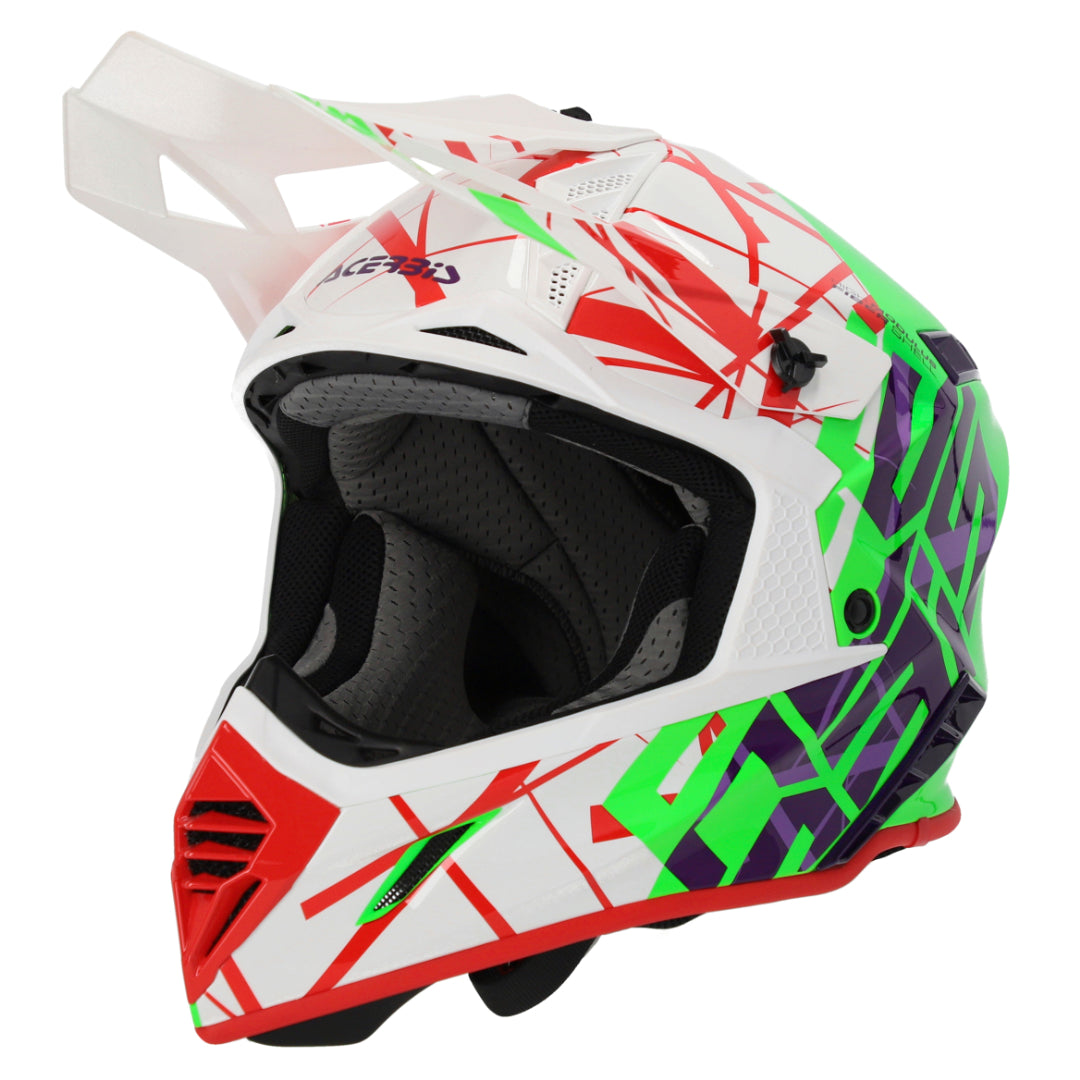 Acerbis X-Track MX Helmet Glossy Green/White