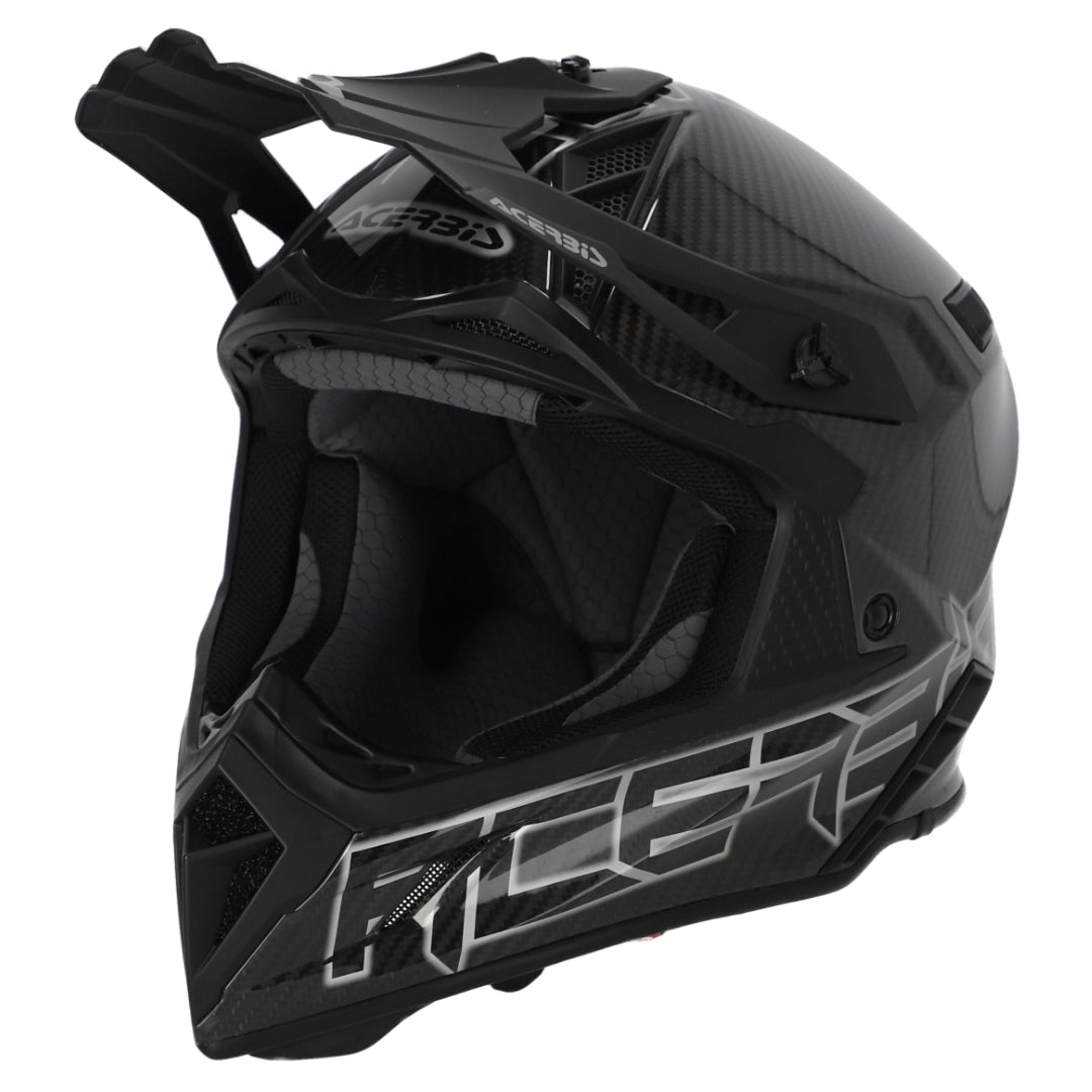 Acerbis Steel Carbon MX Helmet Glossy Black/Grey